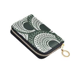 FRODOTGV Moderne afrikanische Mode, kleine Karten-Organizer, Geldbörse, Mädchen, sicher, RFID-blockierend, Leder, Reißverschlusstasche, Geldbörse für Reisen, Moderne afrikanische Mode, 1 size, Classic von FRODOTGV