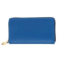 FROON Sea Wave Blau Lange Clutch Geldbörse Leder Geldbörsen Clutch Leder Geldbörsen Mode Leder Geldtasche Lange Bifold Leder Billfold, Schwarz , Einheitsgröße von FROON