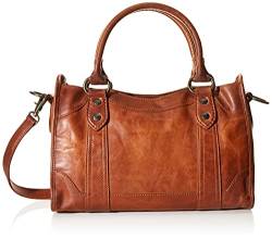 FRYE Melissa Zip Satchel Leder Handtasche, cognac, Einheitsgröße von FRYE