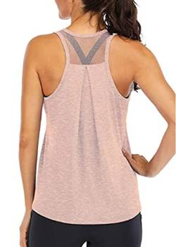 Damen Sport Shirt lauf T-Shirt Frauen,Yoga Fitness Tank Top, Sporttop Yoga Tee Casual Sommer Basic Funktions Shirt, Training Jogging Ärmelloses Shirt Sport Atmungsaktive Vest von FSFLOYOM