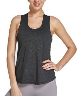 Damen Sport Shirt lauf T-Shirt Frauen,Yoga Fitness Tank Top, Sporttop Yoga Tee Casual Sommer Basic Funktions Shirt von FSFLOYOM