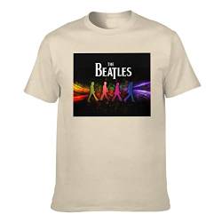 FSIGOM Herren T-Shirt mit den Beatles, bequem und stilvoll, kurzärmelig, Schwarz, natur, 3XL von FSIGOM
