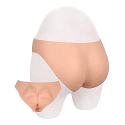 FSYH Realistische GefäLschte Vagina HöSchen Silikon Hip Enhancer Butt Shaper Control HöSchen Boxer füR Transgender Shemale Drag Queen,Braun,Vagina Tube von FSYH