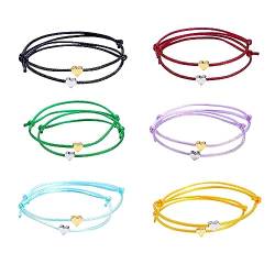 12 Stück Herz Freundschaftsarmband, Herz Seil Armbänder Herz Armband Größenverstellbar Herz Armband für Frauen Mädchen von FSYXK