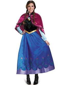 FStory&Winyee Damen Kostüm Karneval Eiskönigin Prinzessin Anna Kleid Blau mit Umhang Rosa Erwachsene Cosplay Kleid für Fasching Verkleidung Party Rollenspiel S-XXL von FStory&Winyee