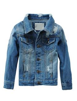 FTCayanz Mädchen Jungen Baby Beiläufig Stilvoll Frühling Herbst Jeans Denim Coats Mantel Kinder Jeansjacke Art 2-Blau 11-12 Jahre/Körpergröße 150-160 von FTCayanz