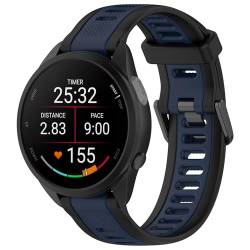 FTRONGRT 20mm Uhrenarmband Kompatibel mit Amazfit Pop, Weiches Silikonarmband, Komfortabel Ersatzarmband für Amazfit Pop. Schwarz Mitternachtsblau von FTRONGRT