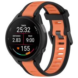 FTRONGRT 20mm Uhrenarmband Kompatibel mit Amazfit Zepp E, Weiches Silikonarmband, Komfortabel Ersatzarmband für Amazfit Zepp E. Schwarz Orange von FTRONGRT