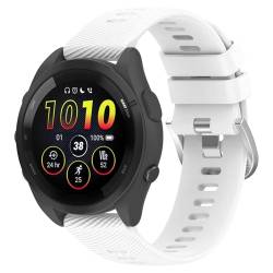 FTRONGRT 20mm Uhrenarmband Kompatibel mit Garmin Venu 2 Plus, Verstellbares Weiches Silikonarmband, Ersatzarmband für Garmin Venu 2 Plus - Weiss von FTRONGRT