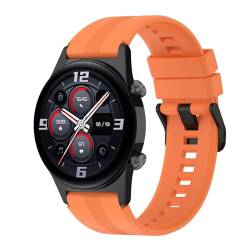 FTRONGRT 22mm Uhrenarmband Kompatibel mit Honor Watch 4 Pro, Weiches Silikonarmband, Komfortabel, Ersatzarmband für Honor Watch 4 Pro - Orange von FTRONGRT