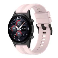 FTRONGRT 22mm Uhrenarmband Kompatibel mit Honor Watch GS 4, Weiches Silikonarmband, Komfortabel, Ersatzarmband für Honor Watch GS 4 - Hell-Pink von FTRONGRT