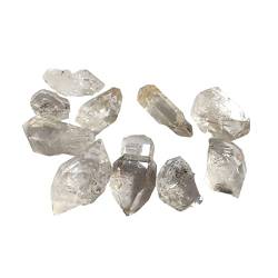 FTTAODFY 1 Stück natürliche weiße Kristallsteine ​​und Herkimer-Diamant, klarer Quarzkristall, rauer Edelstein JITEMZHOU (Color : One Size, Size : 1.5-2cm) von FTTAODFY