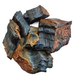 FTTAODFY 100 g natürlicher echter blauer Tigerauge-Stein, Kristall- und Stein-Diffusor-Öle, Stein, Heimdekorationsstein JITEMZHOU (Color : 100g, Size : 2-5cm) von FTTAODFY