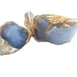 FTTAODFY 500 g natürlicher blauer Chalcedon-Achatstein for die Schmuckverarbeitung, Heimdekoration, Kristallsteine JITEMZHOU (Color : 500g-01, Size : Random) von FTTAODFY