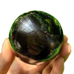 FTTAODFY Home Natural Black Obsidian Sphere Large Crystal Ball Stone+ Stand JITEMZHOU (Size : 28-30mm) von FTTAODFY