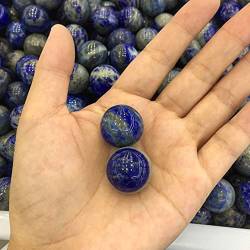 FTTAODFY Home Natural Small Blue Lapis Lazuli Quartz Sphere Crystal Ball Stone 2cm JITEMZHOU (Size : 3pcs) von FTTAODFY