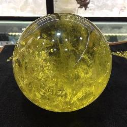 FTTAODFY Natürliche gelbe Kristalltopas-Kristallkugel JITEMZHOU (Size : 1000-1100g) von FTTAODFY