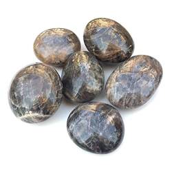 FTTAODFY Startseite Natürlicher schwarzer Mondstein Palmsteine ​​Quarzkristalle Edelsteine ​​ JITEMZHOU (Color : One Size, Size : 40-60mm) von FTTAODFY