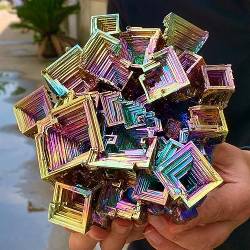 FTTAODFY Titan-Wismut-Quarzkristall, magischer, bunter Regenbogen-Exemplar, Edelstein, robuste Heim- und Bürodekoration JITEMZHOU (Size : 2-2.5kg) von FTTAODFY