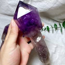 Natürliche Kristalle und Steine ​​1 STÜCK Natürlicher Amethyst Diamant Zauberstab Spitze Kristallturm Heimdekoration DIY Geschenk Edelsteine ​​Natursteine ​​und Mineralien zur Dekoration JITEMZHOU von FTTAODFY