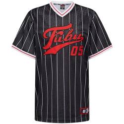 FUBU Varsity Pinstriped Mesh Tee - S von FUBU