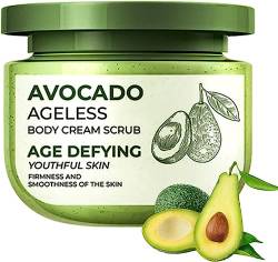 Avocado Ageless Body Cream Scrub, Himalayan Salt Body Scrub,Avocado Exfoliating Scrub Anti Wrinkle, Anti Cellulite Body Scrub for Women (1pc) von FUDGIO