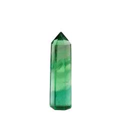 1 STÜCK Natürlicher grüner Fluorit, Reparatur sechseckiger Prismen, Heimdekoration, Zauberstab, Stein, DIY-Geschenk, Basteln (Farbe: grüner Fluorit, Größe: 7–8 cm) HOMEZHOU (Color : Green Fluorite, von FUERLI