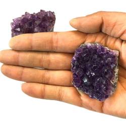 FUERLI 1 Stück natürlicher großer klumpiger rauer Quarzkristall Celestine Amethyst Turmalin Malachit Exemplare Kristalle Edelstein HOMEZHOU (Color : Amethyst Cluster, Size : 4-7 cm) von FUERLI