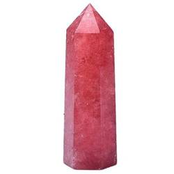 FUERLI 1PC 50-80mm Natürliche Kristall Säule Quarz Rock Probe Kristall Punkt Quarz Regenbogen Zauberstab Wohnkultur Reiki HOMEZHOU (Color : Red, Size : 70-80mm) von FUERLI