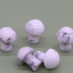 FUERLI 20 mm natürlicher Kristall-Achat-Quarz-Pilz, Raumdekoration, Aquarium-Dekoration, Kunsthandwerk, Ornament-Zubehör HOMEZHOU (Color : White Turquoise, Size : 50pcs) von FUERLI