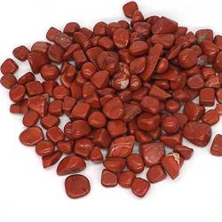 FUERLI 50/100 g natürliche Kristallsplitter-Mineralien, Reiki-Rohkies, Probe, Edelsteine, Dekoration for Zuhause, Aquarium HOMEZHOU (Color : Red Jasper, Size : 100g) von FUERLI