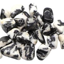 FUERLI Natürlicher schwarzer -Obsidian-Kristall, getrommeltes Massenexemplar, Edelsteine, rohes Aquarium-Dekorationsgeschenk HOMEZHOU (Color : Black White Zebra, Size : 500g) von FUERLI