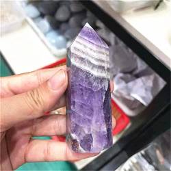 FUFIZU Crystals Stones Natural Dream Amethyst Tower Crystal PointsCrystals for Home Decoration NaturalCrystal PINGJIUYIN(Size:50-60mm) von FUFIZU