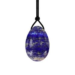 FUFIZU Gebohrtes Yoni-Ei, 30 x 20 mm, Naturstein, Jade-Eier, Kristall-Massagekugel, Kegel-Übungsgeräte, Opal-Eier PINGJIUYIN(Color:Lapis Lazuli Eggs) von FUFIZU