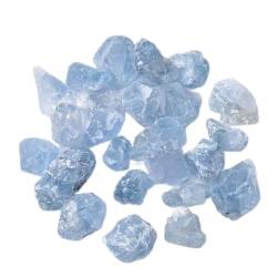 FUFIZU Home Decor, 50/100 g rauer blauer Selestit-Rohstein, natürlicher Quarzkristall, Heilenergie, Edelstein, Mineralien, Geschenk, natürlicher Kristall PINGJIUYIN (Size : 100g) von FUFIZU