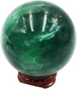 FUFIZU Meditationsgeschenk, natürlicher Kristall, poliert, geschnitzt, grüne Fluorit-Quarz-Steinkugel, Natursteine PINGJIUYIN (Size : 6-7cm) von FUFIZU