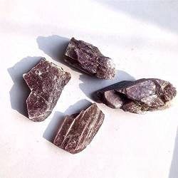 FUFIZU Natürlicher Quarz-Edelstein, violetter Lepidolith-Glimmerkristall, grobe Rohsteine ​​für Feng Shui, zufällig, 300 g PINGJIUYIN(Size:100g) von FUFIZU
