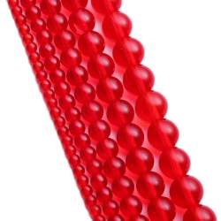 FUFIZU Naturstein, matt, Quarzkristalle, glatt, lose Perlen, 4 mm-12 mm, for die Schmuckherstellung, Charm-Accessoires, DIY, rot, 4 mm, 93 Stk PINGJIUYIN(Color:Red,Size:12mm 30pcs) von FUFIZU