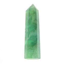 FUFIZU Quarz-Dekoration 5–11 cm, natürlicher Kristall, grüner Fluorit-Kristall, sechs Prismen, kann for die Heimdekoration verwendet werden PINGJIUYIN (Size : 10-11CM) von FUFIZU