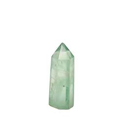 FUFIZU Quarz Dekoration Natürlicher Kristall Grünes Fluoritpulver Spar Kristallpunkt Heimdekoration Kristallsäule PINGJIUYIN (Size : 6-7cm) von FUFIZU