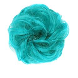 Bun Haarteile Lockiges gewelltes Haargummi-Donut-Chignon-Haarteil for Frauen, unordentlicher Dutt, Haarverlängerungen, synthetischer Haarknoten, elastisches Band, Haargummis, Hochsteckfrisur, Pferdesc von FUHAI-666