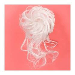 Bun Haarteile Pieces Lockiges Wellen-Haarknoten-Haargummi for Frauen, unordentlicher Dutt-Haarteil, zerzauste Hochsteckfrisur-Haarknoten, Verlängerung, elastisches Haarband Brötchen-Haarteil (Color : von FUHAI-666