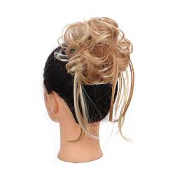Bun Haarteile Stücke lockiges gewelltes Haarknoten-Haargummi for Frauen, unordentlicher Dutt-Haarteil, synthetische, zerzauste Hochsteckfrisur-Haarknoten, Verlängerung, elastisches Haarband Brötchen-H von FUHAI-666