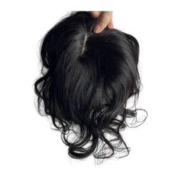 Haartopper für Frauen Körpergewellter Echthaar-Topper, Clip-in-Haarteil-Extensions, 25,4 cm, brasilianisches Remy-Haar, 10 x 12 cm Spitzenbasis-Topper, erhöhen das Haarvolumen for Frauen Haarteil Topp von FUHAI-666
