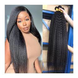 Human Hair Bundles Natürliche Farbe Gerade Peruanische Haarwebart Bundles Rohes Menschliches Haar Bundles Reines Remy Extensions 1/3/ 4 Bundles for Frauen human hair weave (Size : 22 22 22) von FUHAI-666