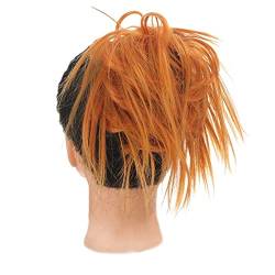 Unordentlicher Haarknoten Dutt mit elastischem Band, synthetischer Chignon, sofortiges Haarteil, unordentliche Dutt-Haarteile, Haarverlängerung for Frauen, zerzauste Hochsteckfrisur, lockiges, gewellt von FUHAI-666
