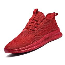 FUJEAK Damen Turnschuhe Sportschuhe Leichtgewichts Fashioh Sneaker Schuhe Straßenlaufschuhe Laufschuhe Walkingschuhe Rot 40 von FUJEAK