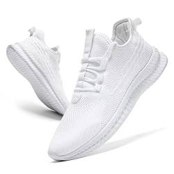 FUJEAK Damen Turnschuhe Sportschuhe Leichtgewichts Fashioh Sneaker Schuhe Straßenlaufschuhe Laufschuhe Walkingschuhe Weiß 36 von FUJEAK