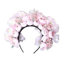 Blumen-Haarbänder, Seidenblumen-Kopfschmuck, elegantes Seidenblumen-Haarband, einzigartige florale Haarnadel für Hochzeiten und Festivals, Damen-Haarkranz von FUKAJOMFEN