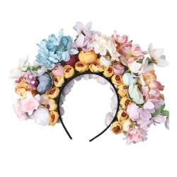 Blumen Haarbänder Seidenblumen Kopfschmuck Elegantes Seidenblumen Stirnband Einzigartige Blumen Haarnadel Für Hochzeiten Und Festivals Seidenblumen Kopfschmuck von FUKAJOMFEN